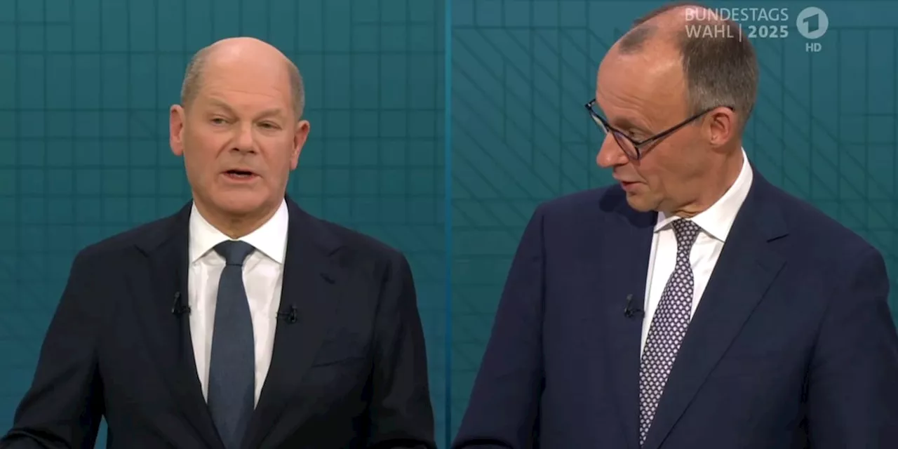 Scholz-Merz-TV-Duell: Überraschende Momente und skurrile Szenen