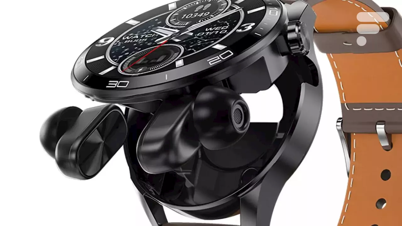 La montre connectée AuroraSync SynchroSound R7 Pro intègre des écouteurs sans fil