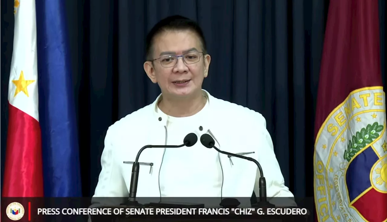 Escudero disagrees with ex-Justice Azcuna's take on impeachment timeline