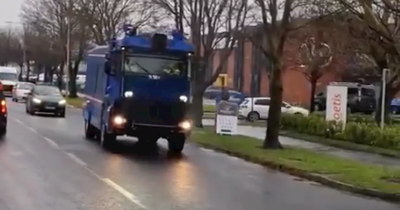 First sighting of Garda's new €1.5m water cannon in Dublin