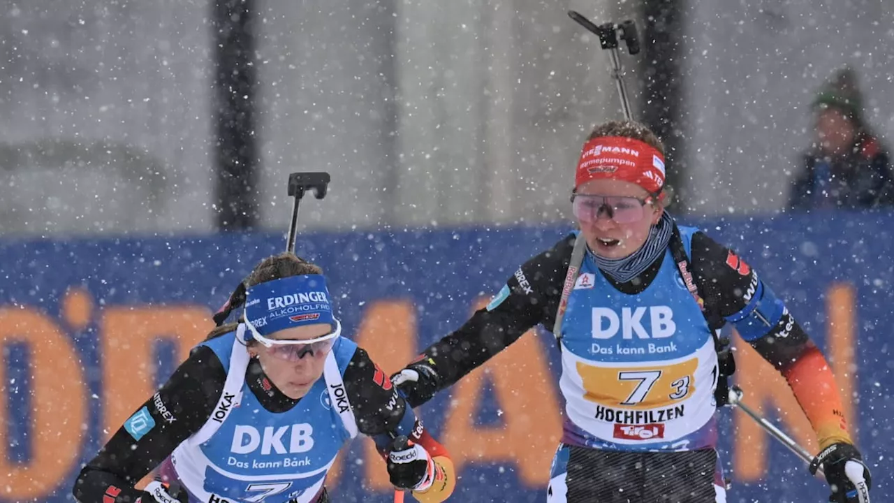 Deutsche Biathlon-Mixedstaffel nach Medaille