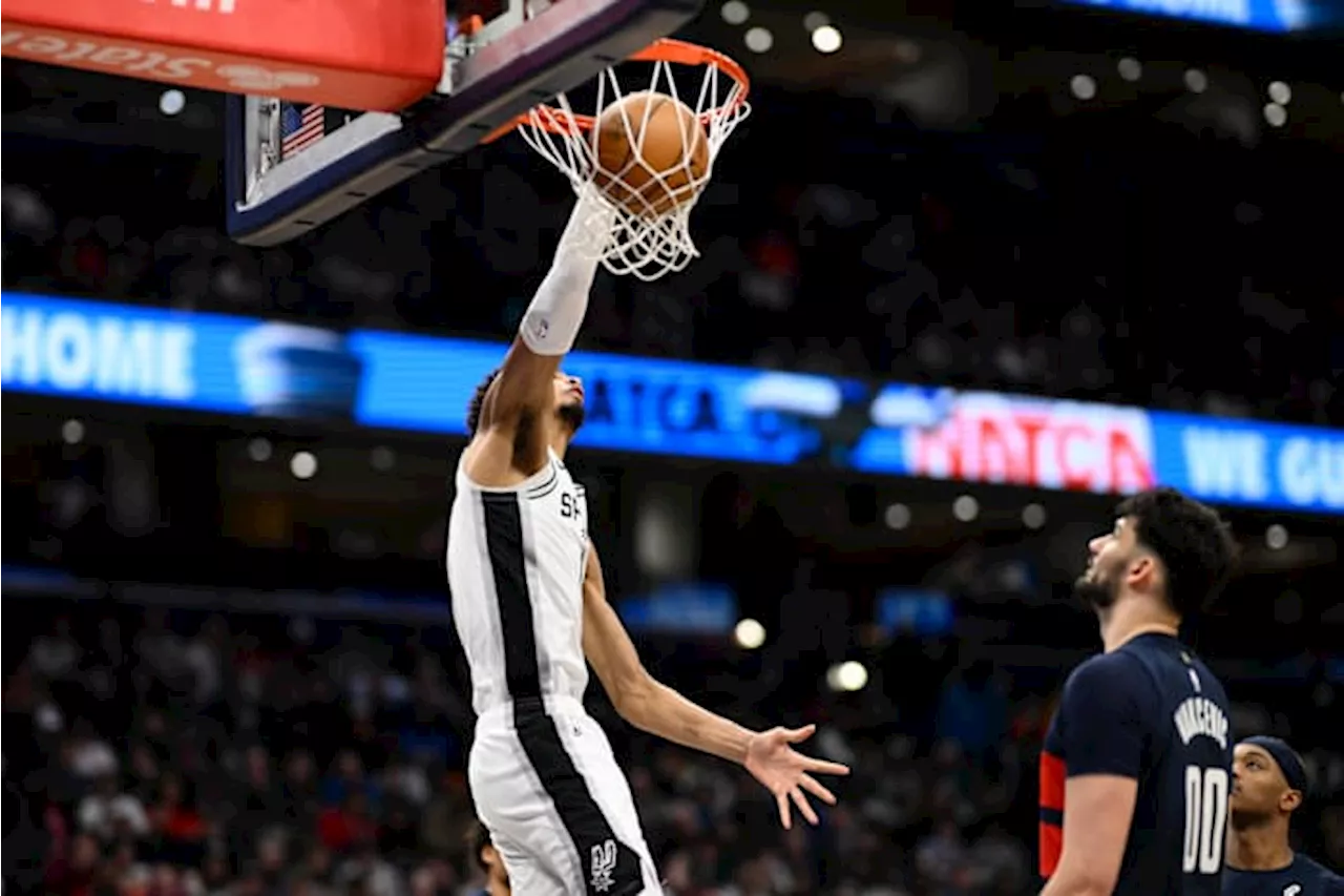 Victor Wembanyama's 31 points, 15 rebounds help Spurs to a 131-121 victory over Wizards