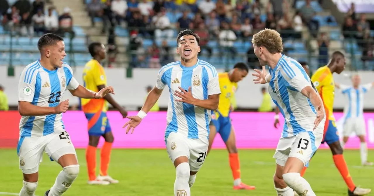 Argentina Sub 20 vence a Colombia y asegura su lugar en el Mundial