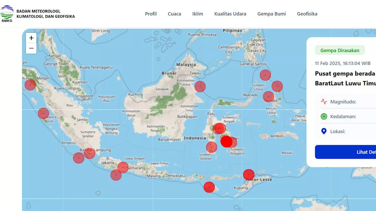 Gempa Bumi Mengguncang Berbagai Wilayah di Indonesia