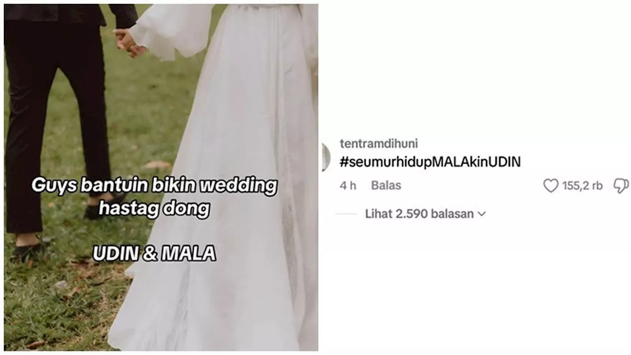 Hashtag Pernikahan Kocak Udin dan Mala Bikin Netizen Ngakak