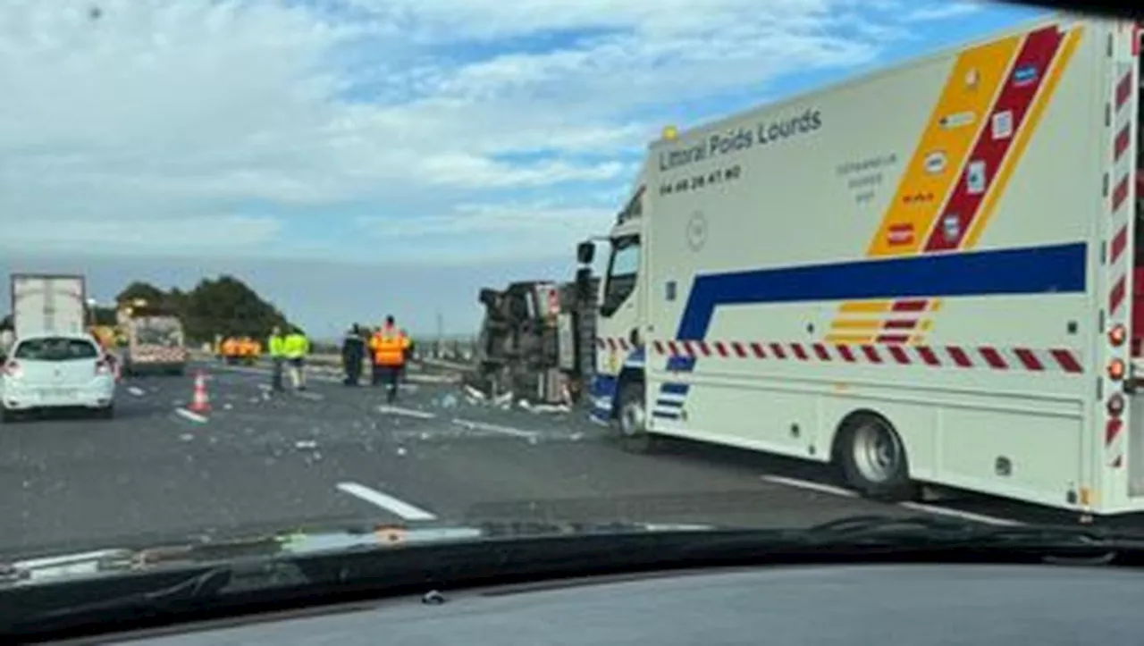 Le camion franchit le terre-plein central : deux morts dans un terrible accident sur l'A9 dans le sens Perpign