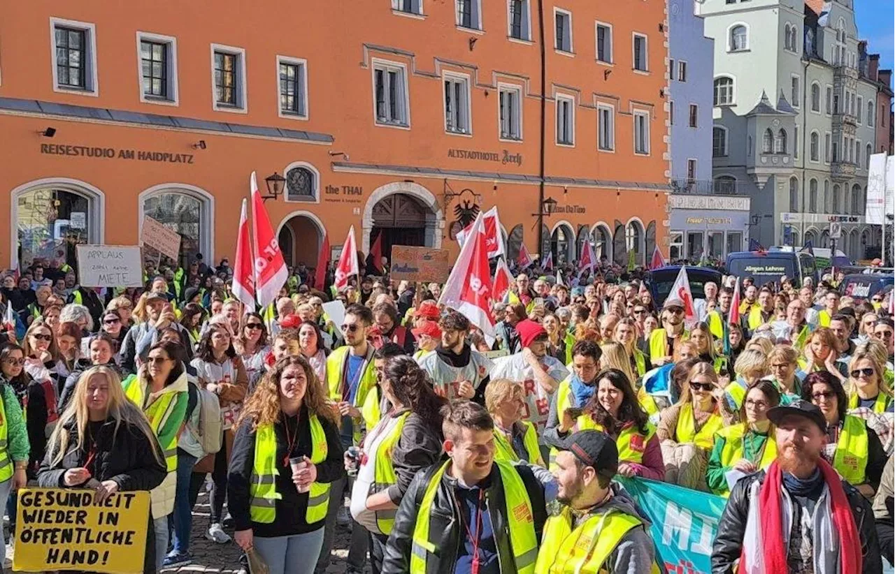 Warnstreik am Donnerstag: Stadtverwaltung, Müllabfuhr und Kitas in Regensburg betroffen