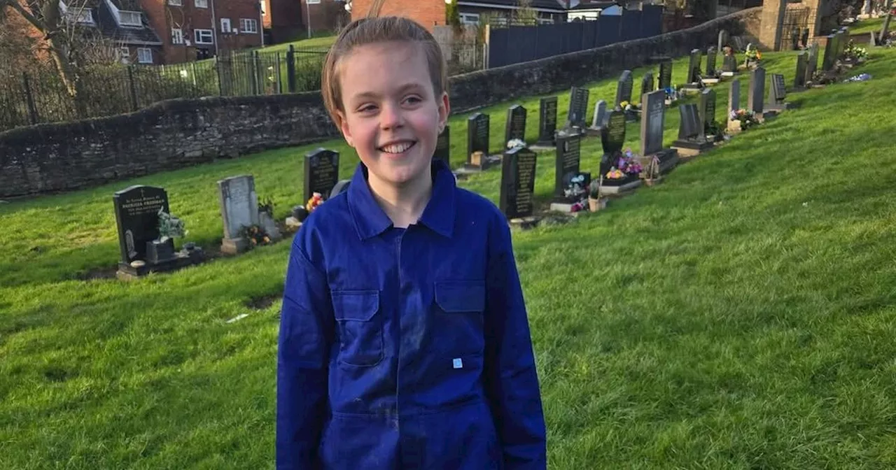 10-Year-Old Boy Starts Headstone Cleaning Business, Donates Proceeds to Charity