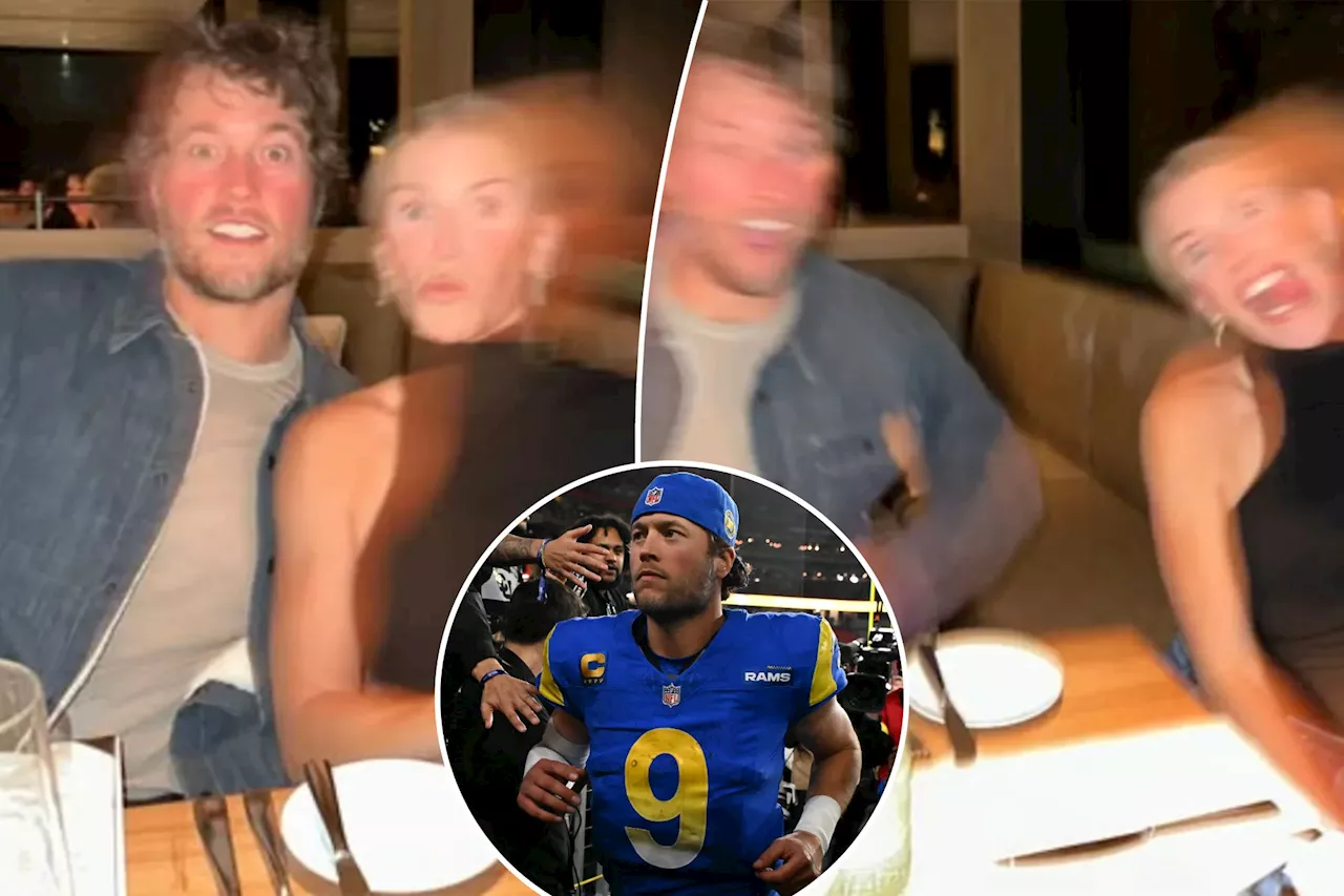 Kelly Stafford shares fuzzy Matthew Stafford photo as Rams future remains 'blurry'