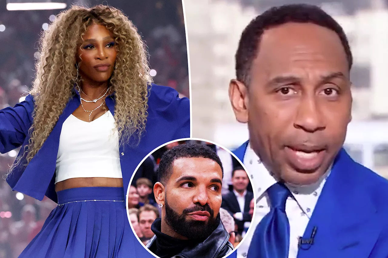 Stephen A. Smith would've divorced Serena Williams for 'trolling her ex' Drake at Super Bowl 2025: 'Go back to his ass'