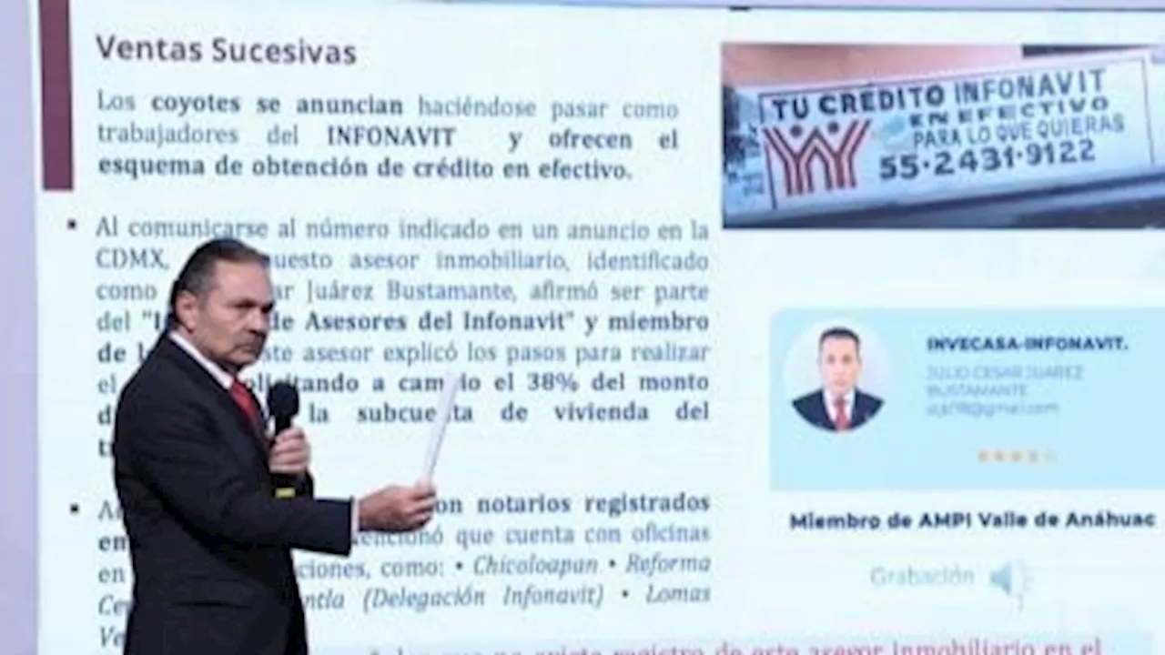 Infonavit alerta sobre 'coyotes' que engañan a derechohabientes con créditos en efectivo