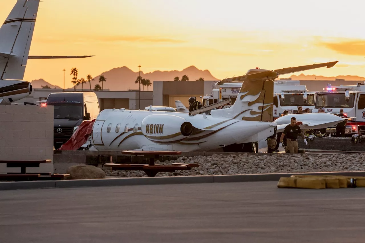 Jatinho Derrapa, Bate em Avião e Cause Morte em Scottsdale