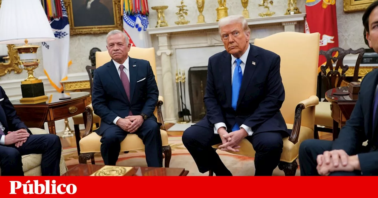 Com o rei da Jordânia ao lado, Trump insiste no plano para tomar conta de Gaza