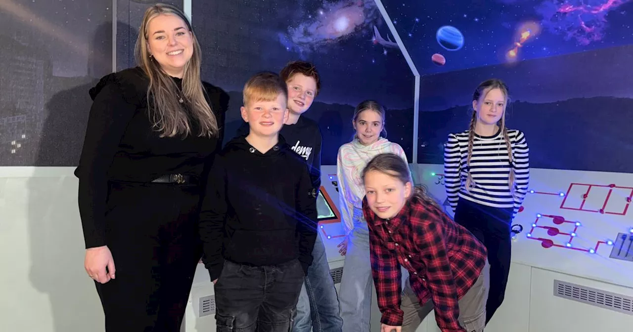 Leerlingen testen nieuwe astronomie escaperoom in Exloo