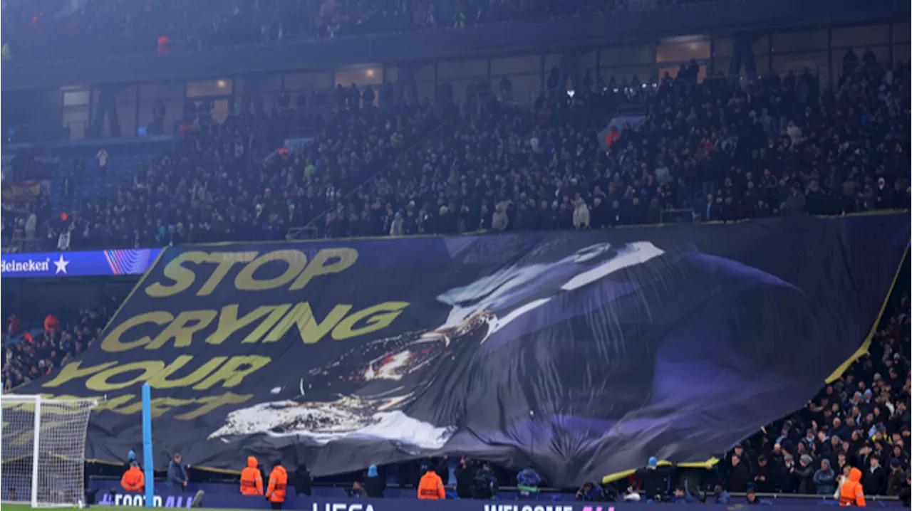 Rodri's incredible reaction to Man City fans revealing huge tifo ahead of Real Madrid tie instantly goes viral