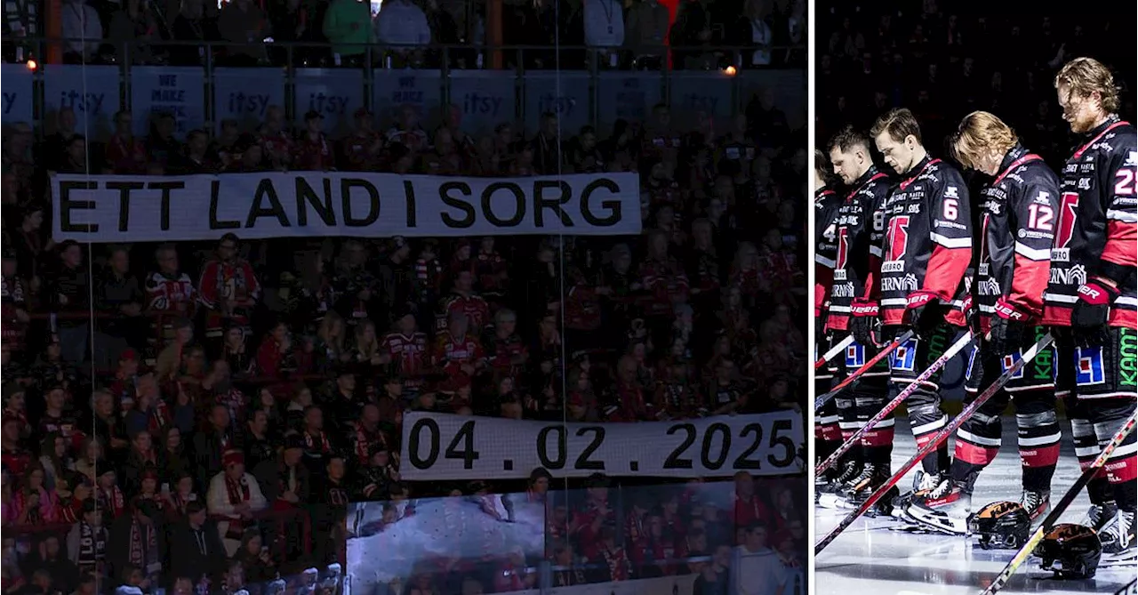 Örebro hedrade skolskjutningsskadorna i SHL-matchen mot Rögle