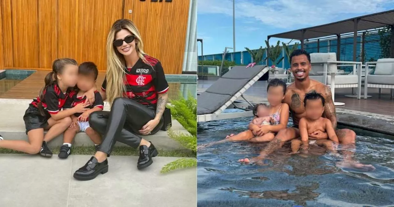 Allan, do Flamengo, e ex-mulher celebram aniversário do filho em festas separadas