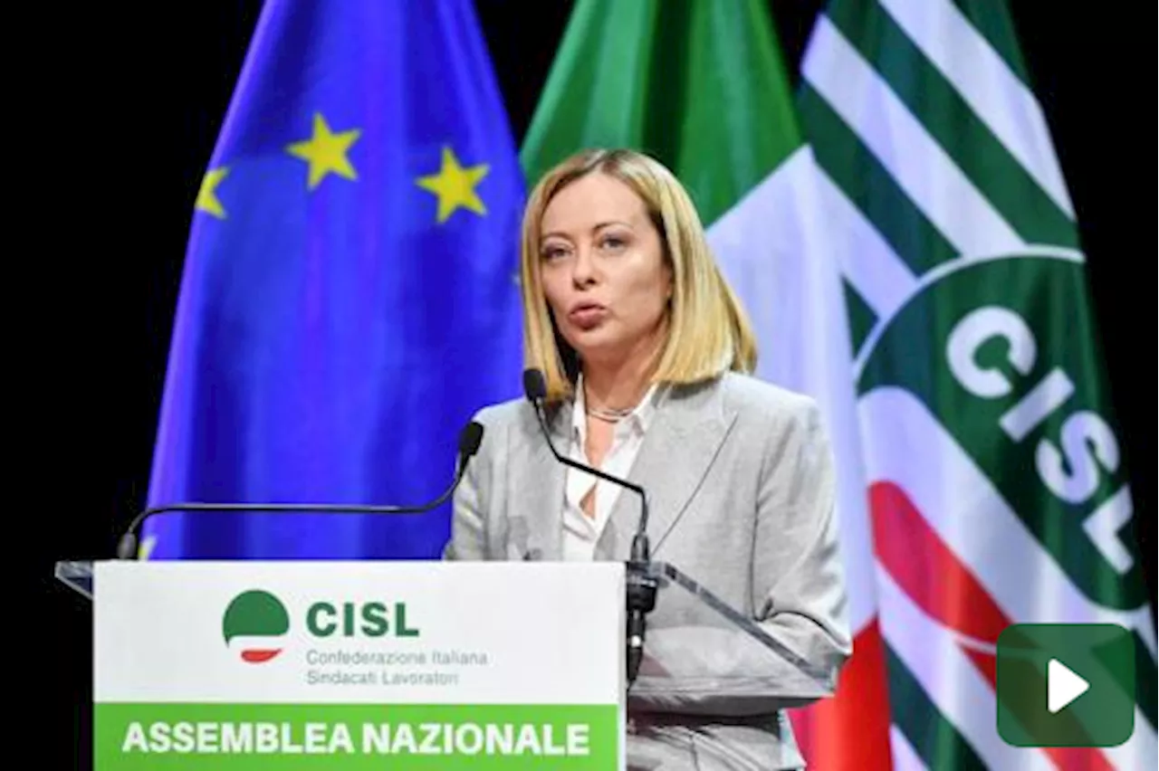 Giorgia Meloni alla Cisl: 'Rinascimento partecipativo' nel mondo del lavoro