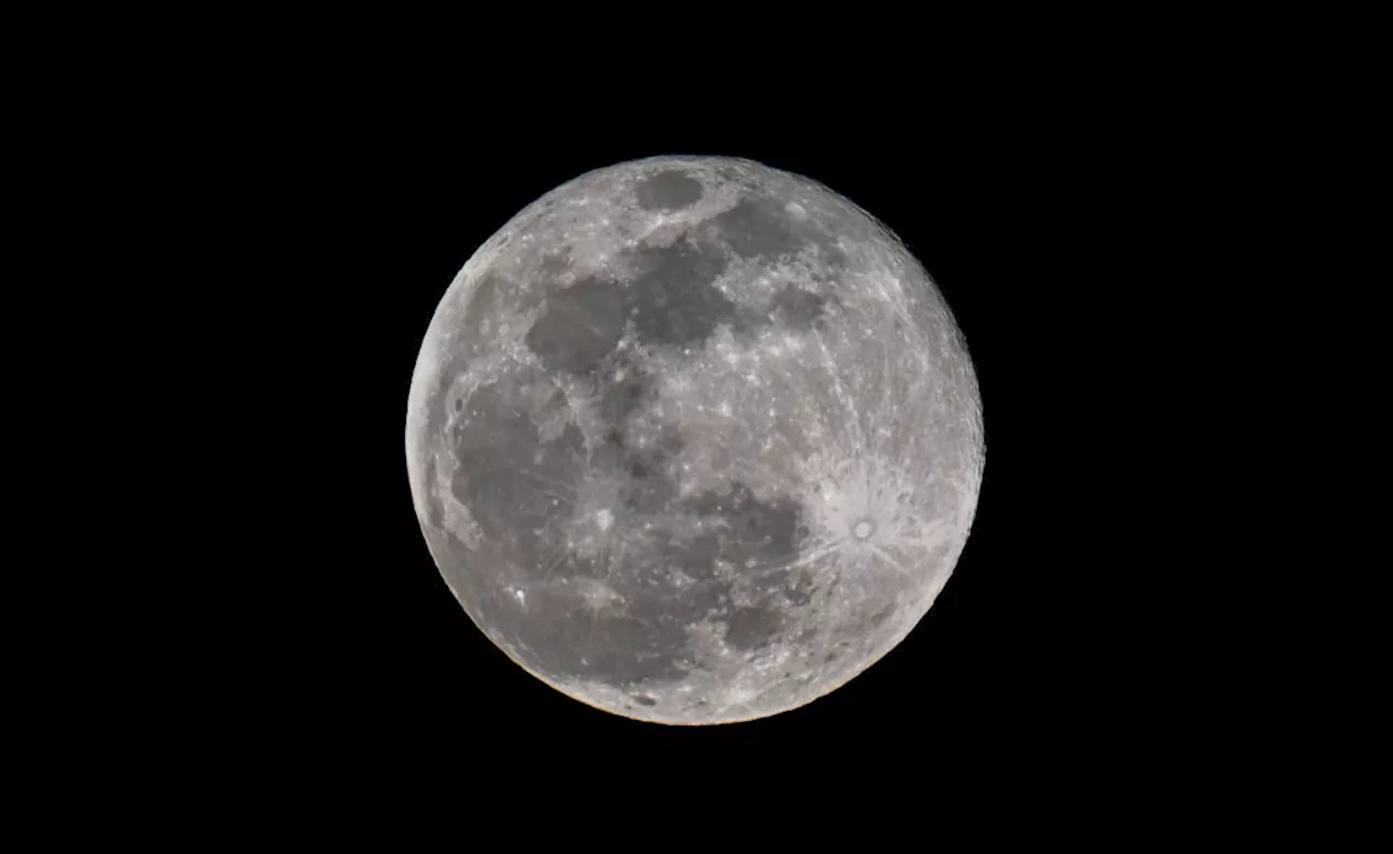 Snow Moon Rises Over San Francisco Bay