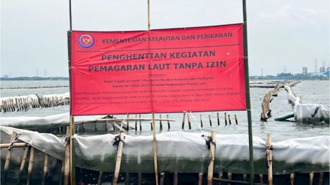 KKP Bongkar Pagar Laut PT TRPN di Bekasi