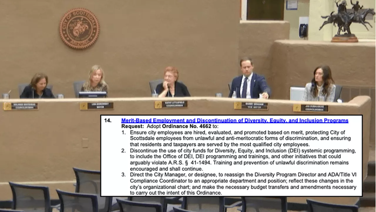 Scottsdale City Council Bans DEI Programs, Citing 'Artificial Equity' and 'Narrow Orthodoxy'