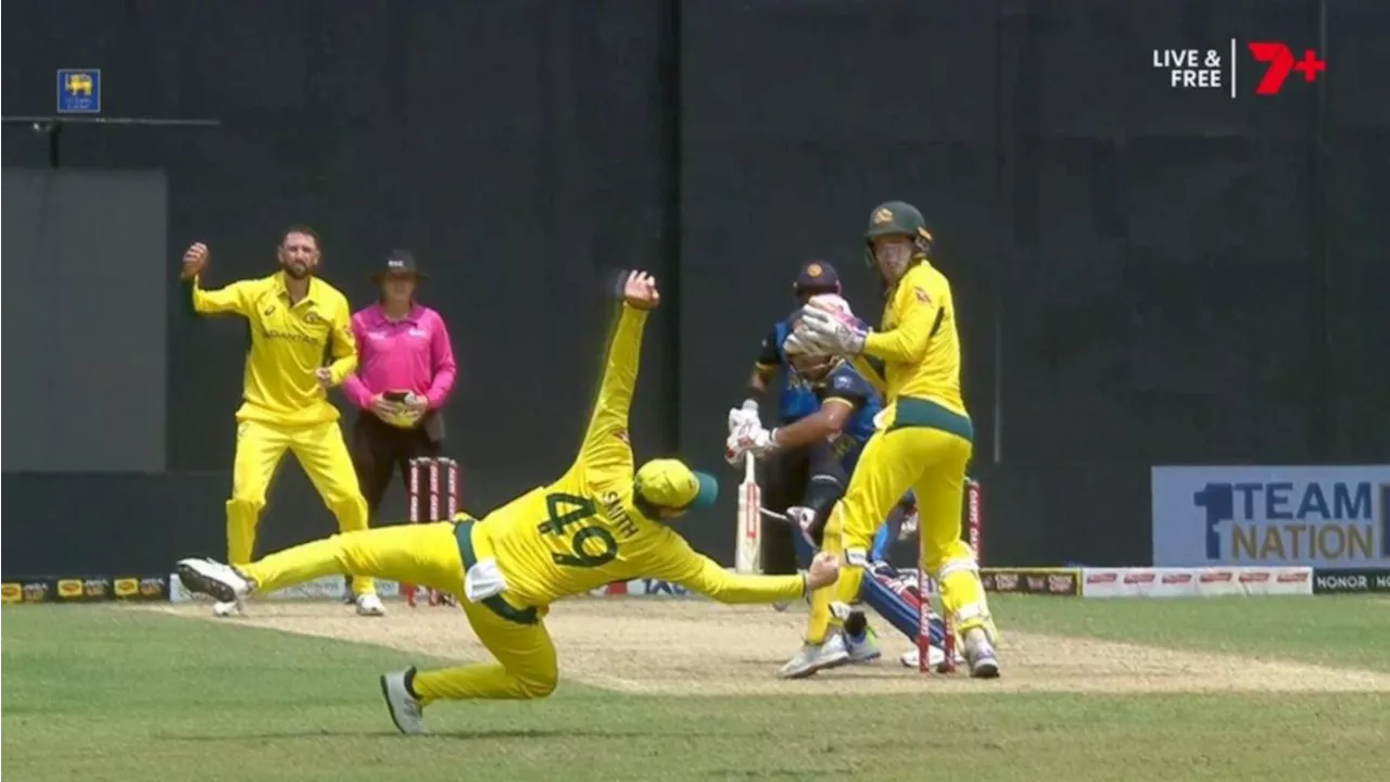 Australian veteran Steve Smith stuns cricket world with amazing catch during ODI against Sri Lanka