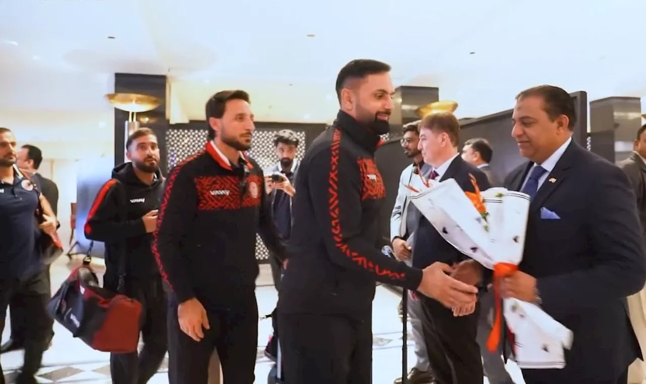 Afghanistan cricket team arrive in Lahore to play Champions trophy