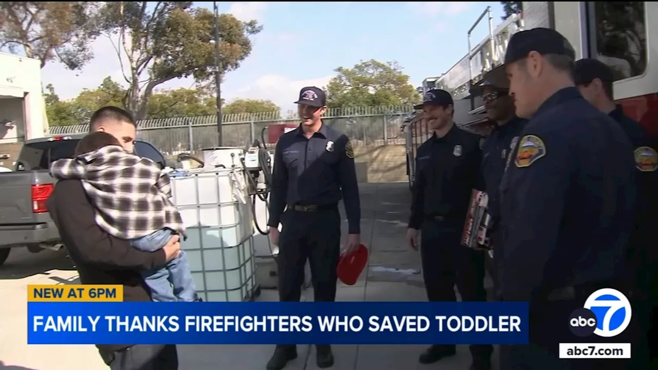 Firefighters Reunite with 2-Year-Old Boy They Saved From Choking