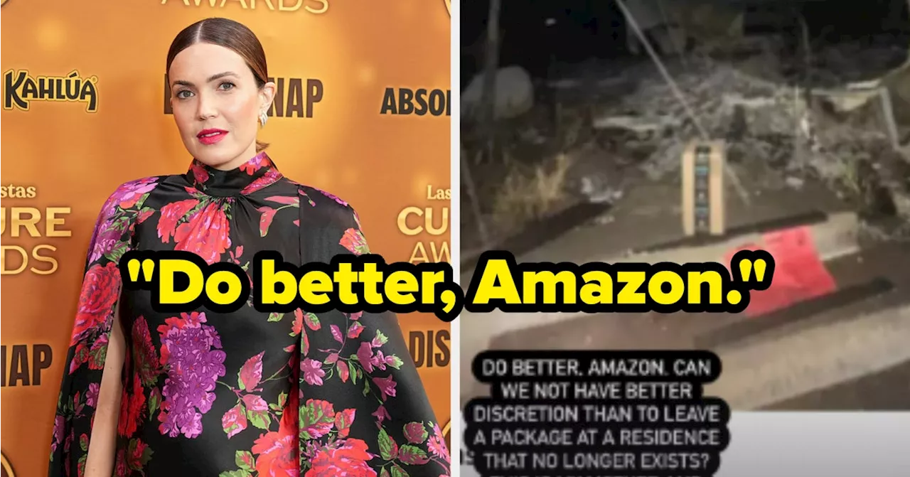 Mandy Moore Criticizes Amazon For Delivering Package to Burned-Down In-Laws' House