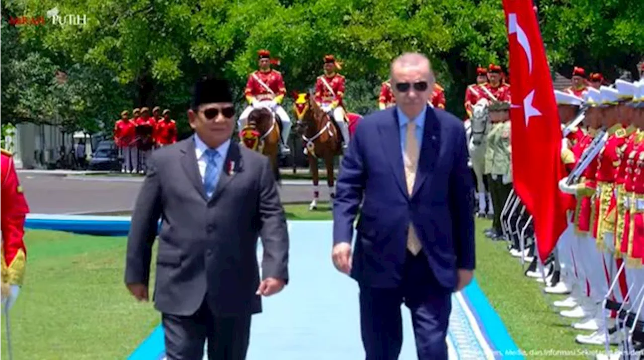 Presiden Turkiye Erdogan Diterima dengan Upacara Kenegaraan di Istana Bogor