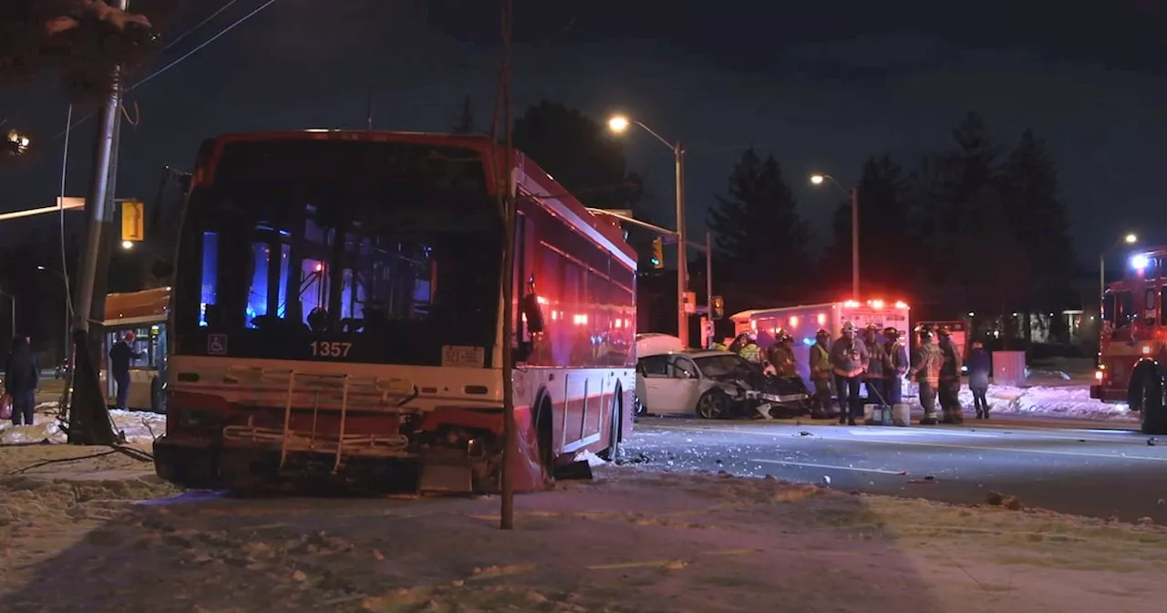 TTC Bus Collision Injures Two Teenagers in Etobicoke