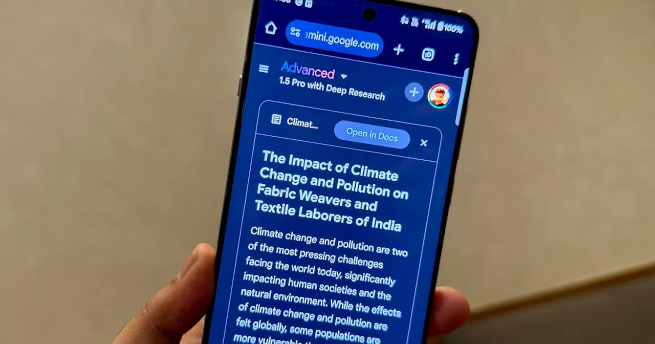 Google's Gemini AI Deep Research Feature Rolls Out to iPhones