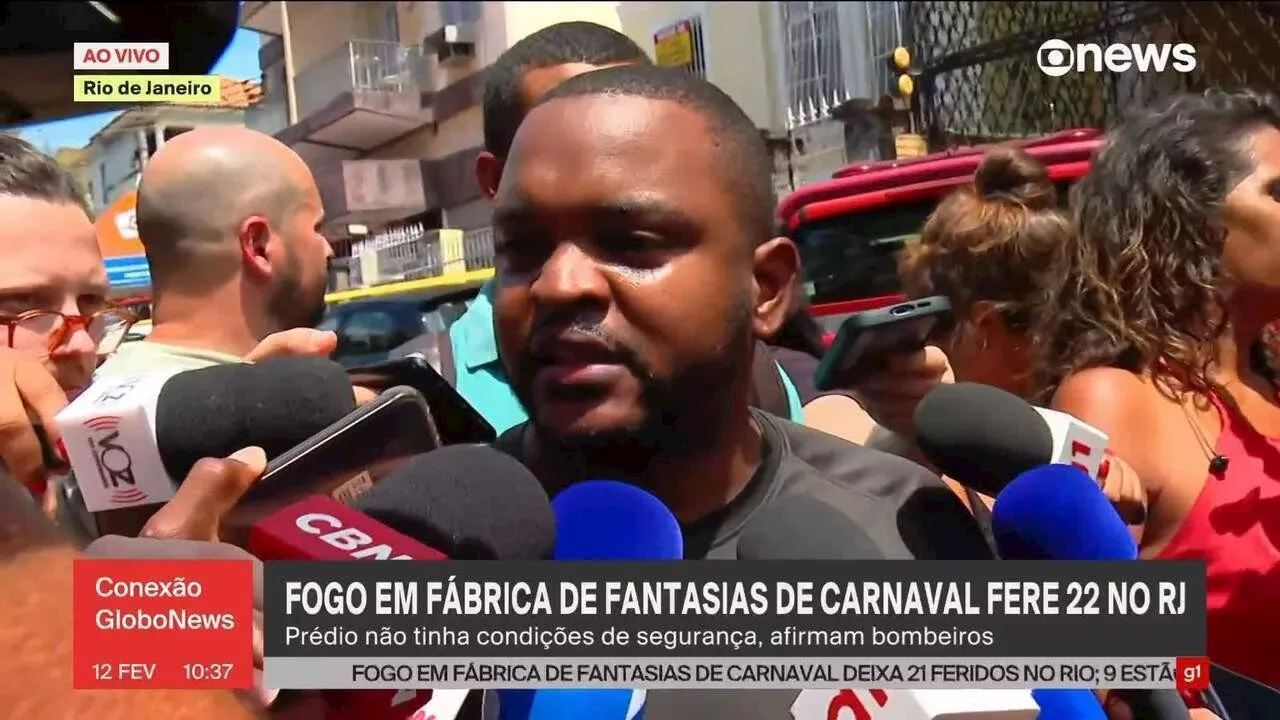 Incêndio em fábrica de fantasias causa pânico no Carnaval carioca