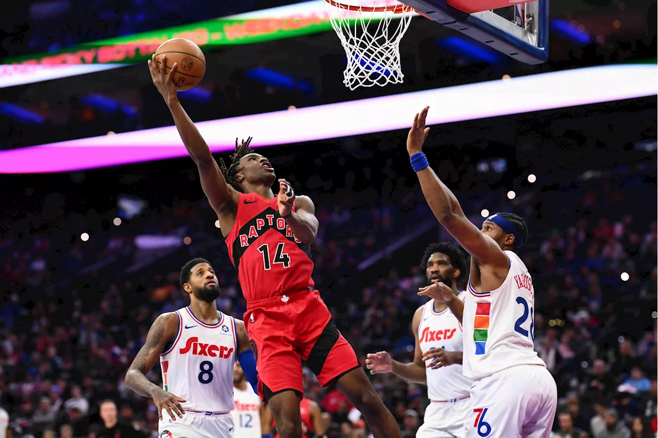 Barnes, Quickley Lead Raptors to 106-103 Win Over Struggling 76ers