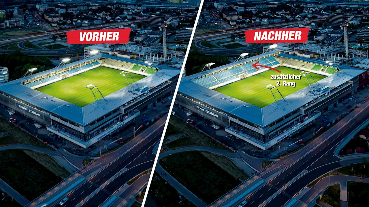 FC Blau-Weiß Linz: Stadion-Ausbau geplant wegen Besucherandrangs