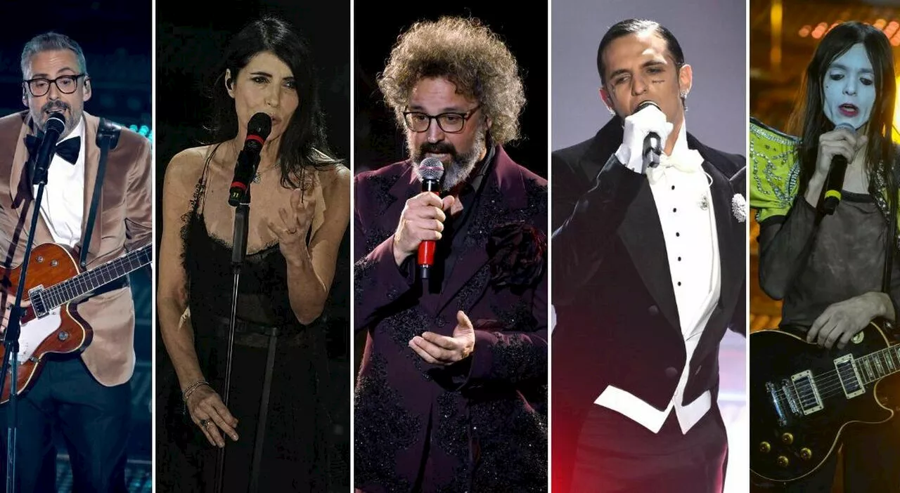 Sanremo 2025, classifica prima serata: Brunori Sas, Giorgia, Lucio Corsi, Simone Cristicchi e Achille Lauro i