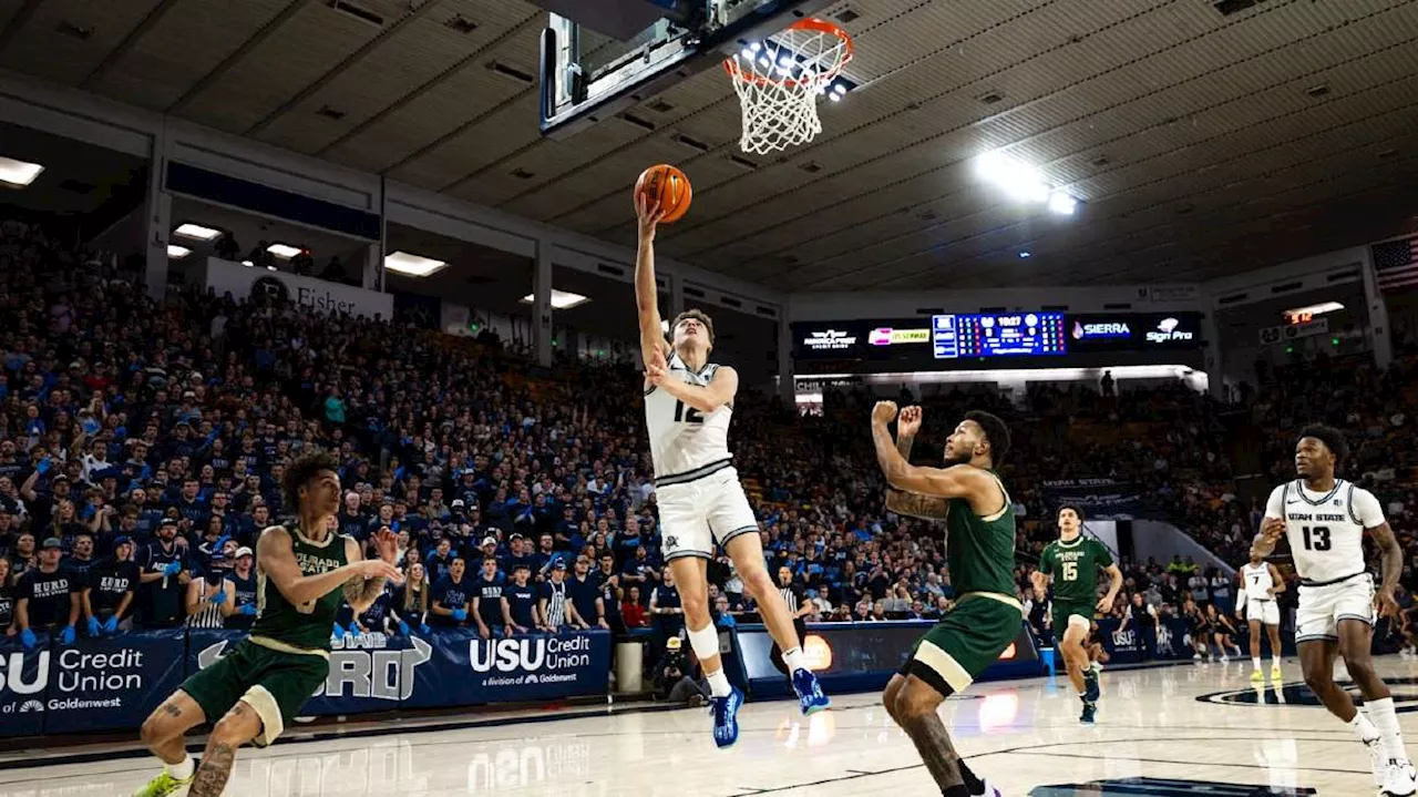 Utah State holds on to beat Colorado State Rams 93-85 at home