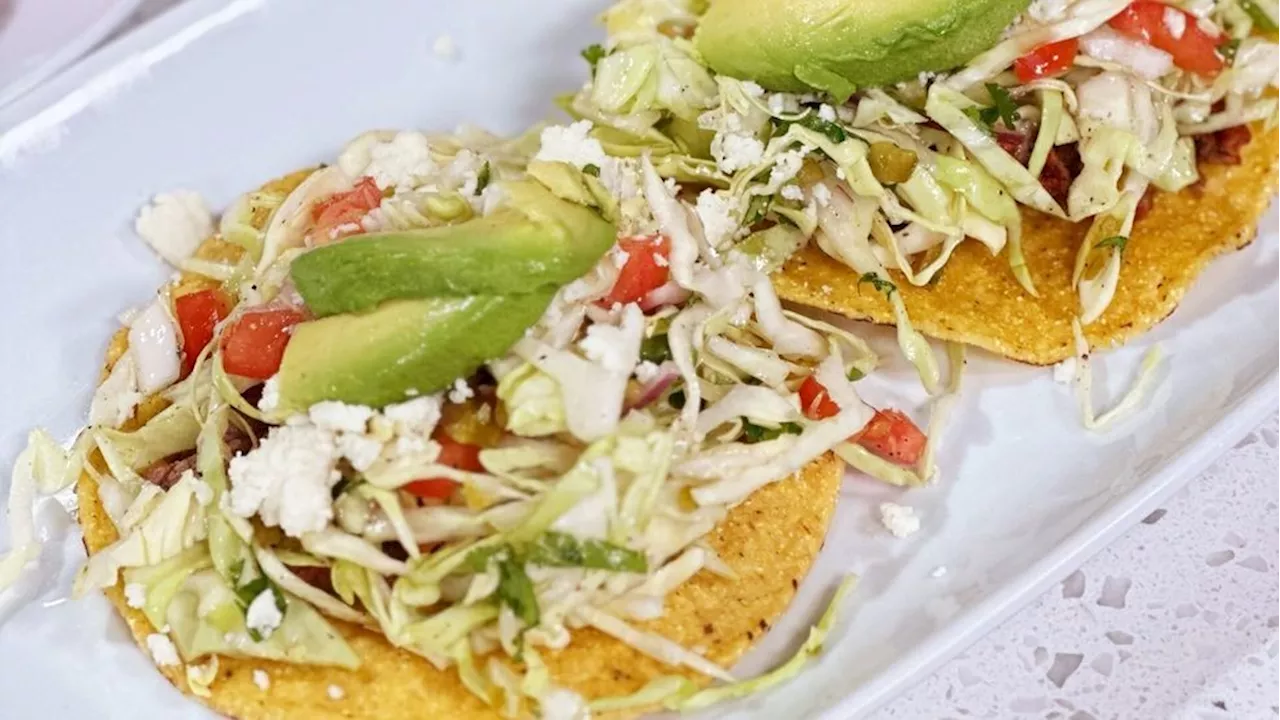 Steak Tostadas with Mexican Coleslaw Salsa