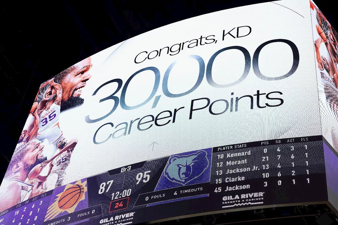 Kevin Durant rejoint le cercle exclusif des 30 000 points en NBA