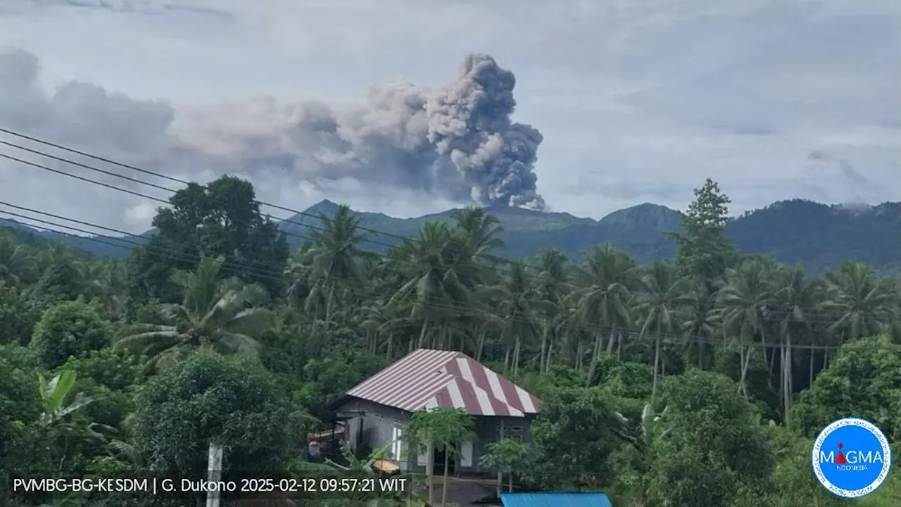 Gunung Dukono Erupsi, PVMBG: Waspadai Abu Vulkanik