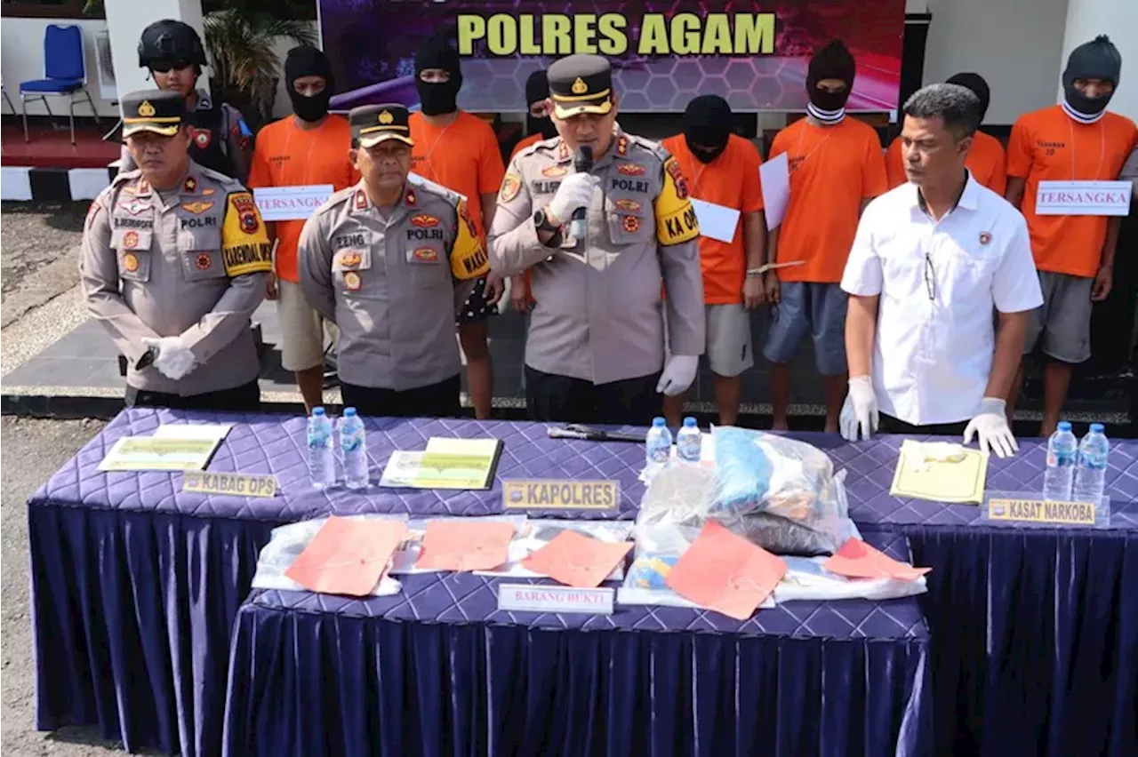 Polres Agam Gempur Peredaran Narkoba, 7 Tersangka Dibekuk