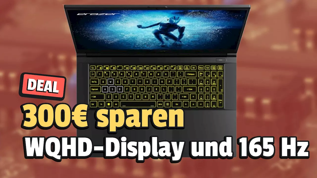 Gaming-Laptop mit RTX-Grafik und 165 Hz Framerate jetzt 300€ günstiger!