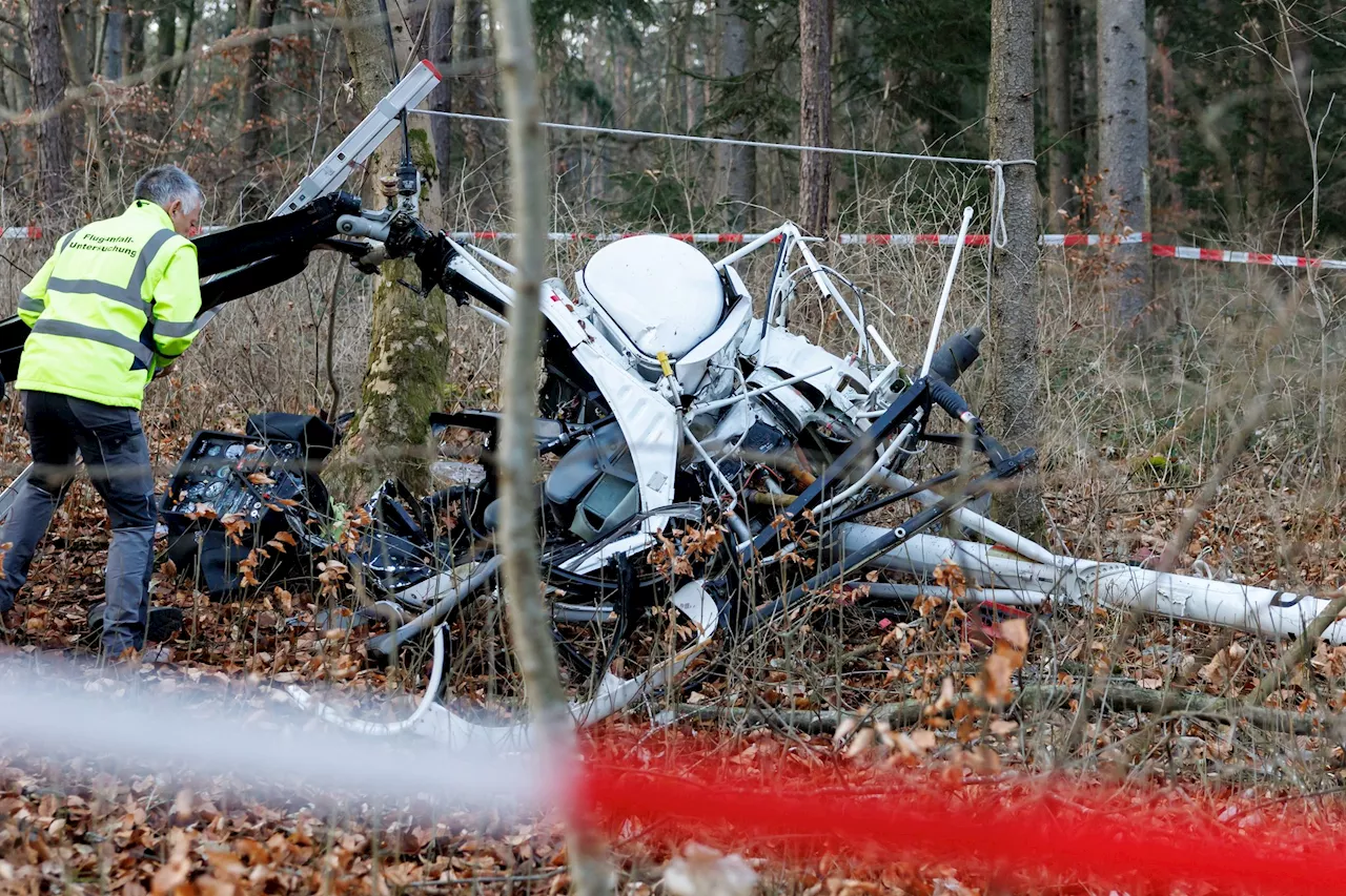 Hubschrauberabsturz in Mittelfranken: Ursachen bleiben unklar