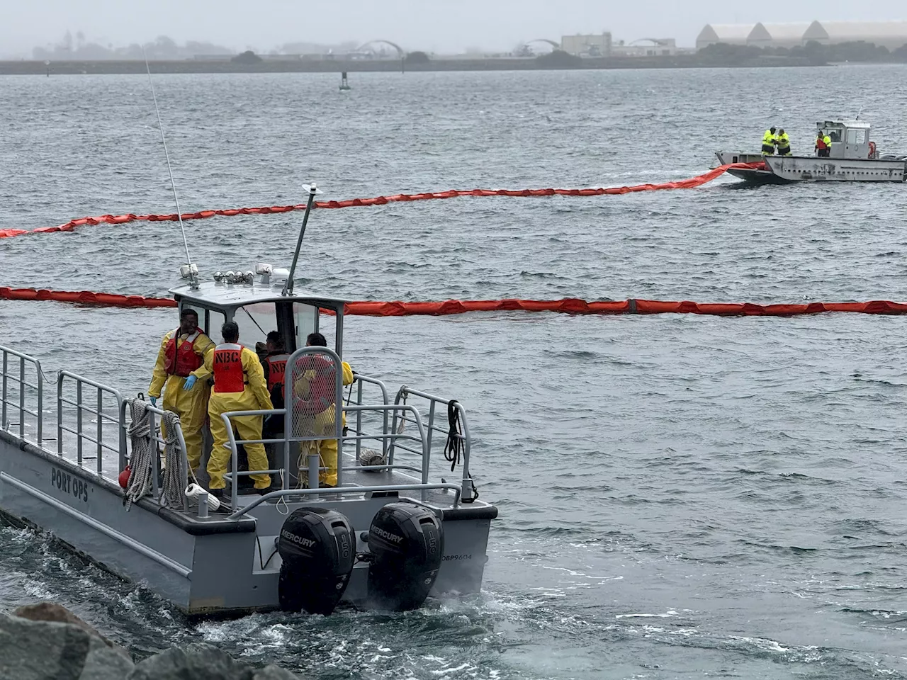 2 rescued after military plane crash into San Diego Bay