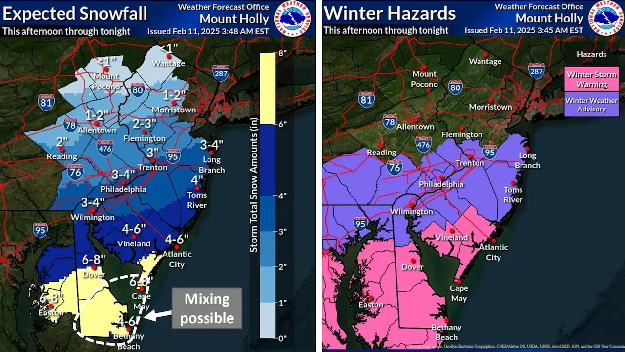 Two Rounds of Snow and Ice Expected to Hit New Jersey