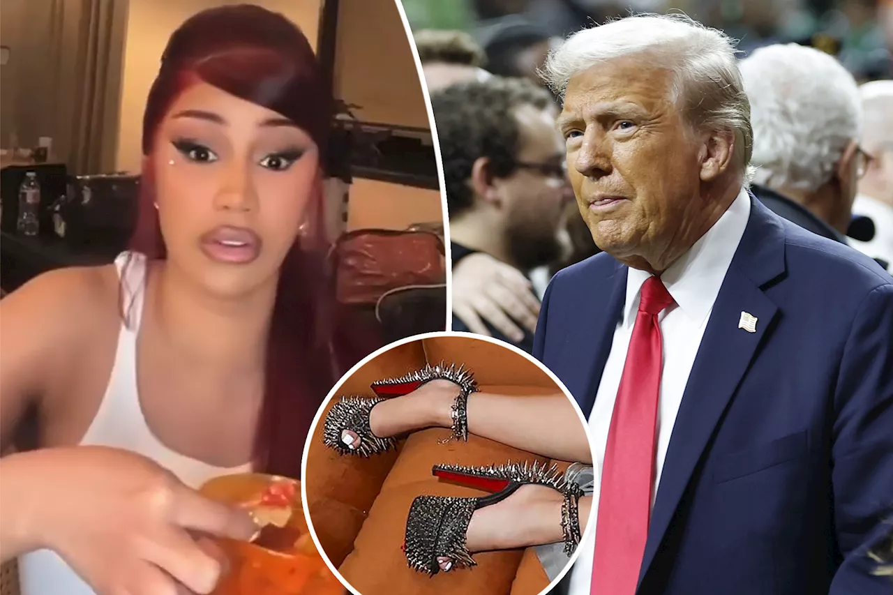 Cardi B Calls Out Trump for Ruining Her $3K Shoes at Super Bowl, Demands Return of Deported Uncle as Payback