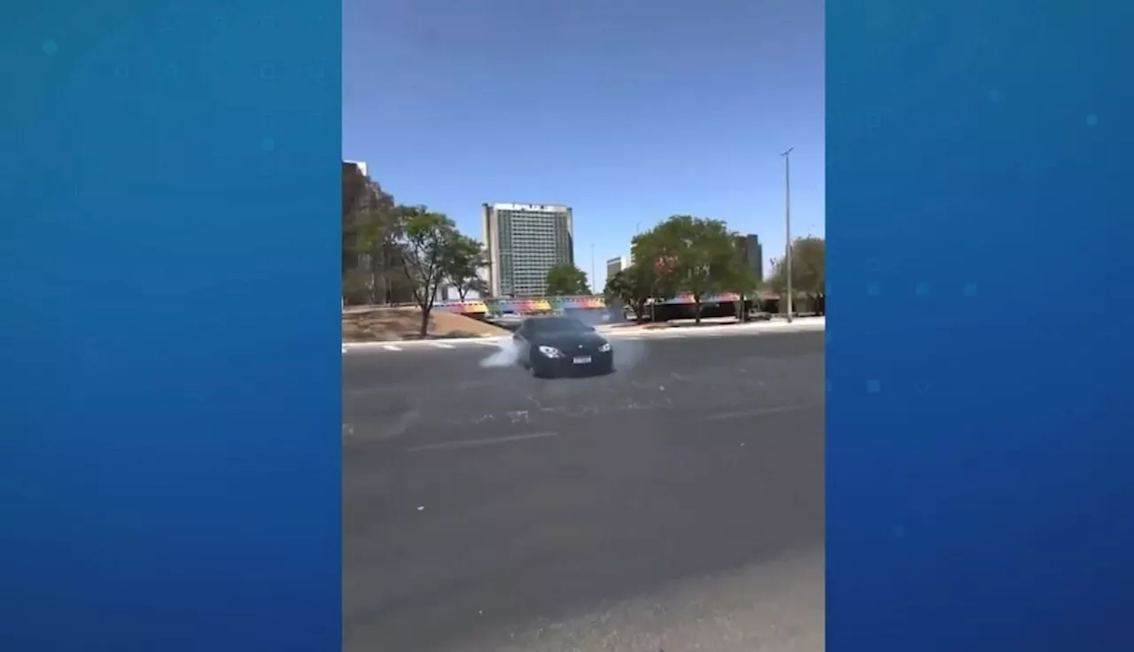 Motoristas flagrados em 'cavalinhos de pau' em Santa Catarina