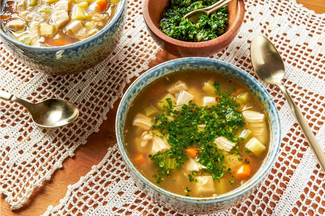 Leftover Roast Chicken Soup: A Cure for the Common Cold