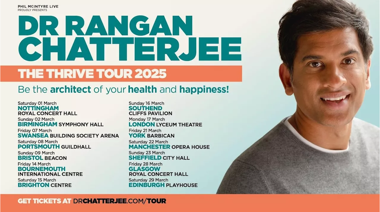 Dr. Rangan Chatterjee Announces First UK Live Tour: The Thrive Tour