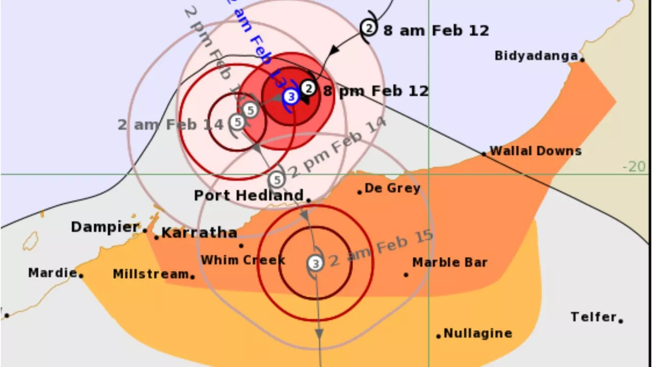 Tropical Cyclone Zelia Threatens Western Australia with Category Five Intensity